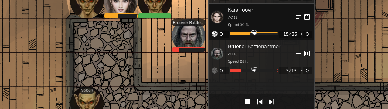 Battle map / encounter screenshot
